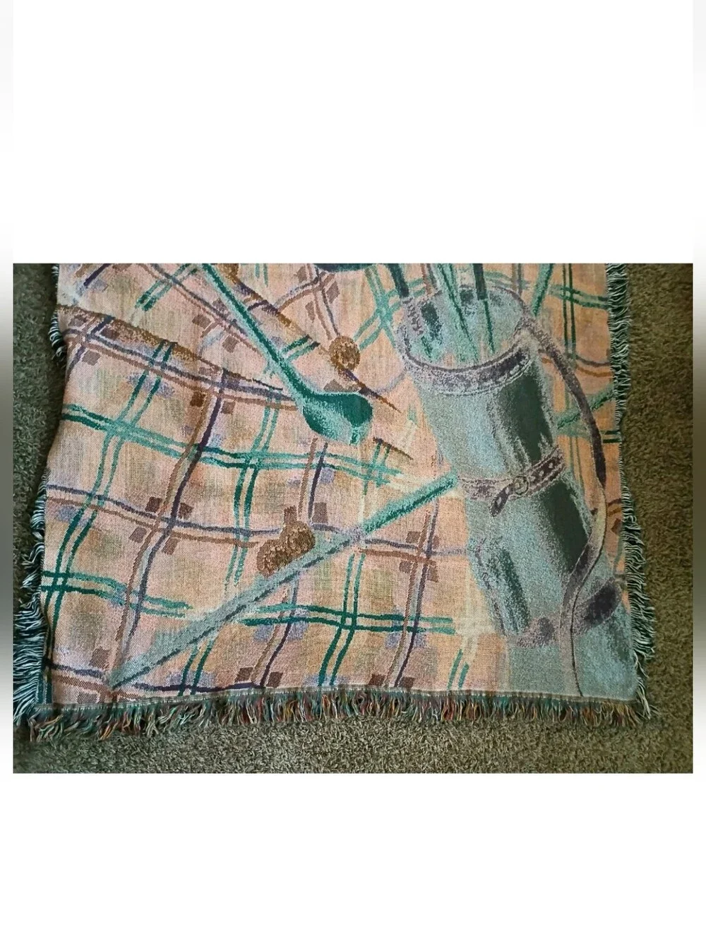 Golf Themed Tapestry Woven Throw Blanket Father's Day Gift 71